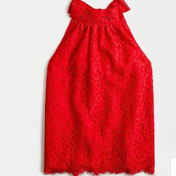 J. Crew Tops - J crew lace tie neck top